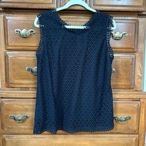Elegant Black Lace Sleeveless Top